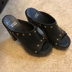 Stuart Weitzman Peep Toe High Heeled Clog